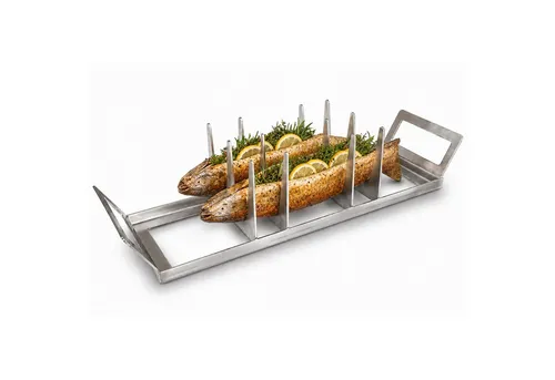 Schilling Fischgrilltechnik Fischbräter aus Edelstahl - Praktischer Fischgrill für Backblech und Grillrost. Ideal für alle Fischarten, spülmaschinengeeignet und aus robustem Edelstahl – für ein perfektes Grillerlebnis.