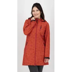 DEPROC Active Softshelljacke SHELBY LONG - Leichter Softshell Kurzmantel mit abnehmbarer Kapuze in Rot - Funktionsjacken, atmungsaktiv und wasserabweisend, ideal für Outdoor-Aktivitäten wie Wandern und Skilanglauf
