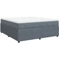 vidaXL Boxspringbett Dunkelgrau 180x200 cm mit Matratze - Elegantes Boxspringbett mit weichem Samtbezug und Taschenfederkernmatratze für optimalen Schlafkomfort. Ideal für eine erholsame Nachtruhe und maximale Entspannung.