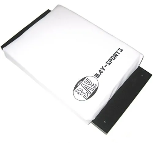 BAY® Wandmakiwara WEISS CANVAS 40 x 22 cm - Punchingsäcke: Robustes Schlagpolster zur Wandmontage, ideal für effektives Training ohne Partner – hohe Haltbarkeit durch gepolsterten CANVAS Überzug.