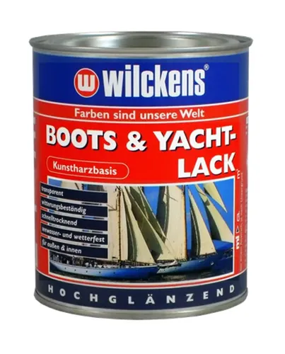 Wilckens Yachtlack transparent hochglänzend 375ml - Lack für Boots- und Yachtanstriche, bietet hervorragenden Schutz und eine hochglänzende Oberfläche. Ideal für Holz, mit einer Abdeckung von 5,25 m² pro Liter.