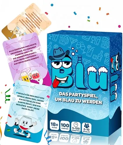 Blu TRINKSPIEL Das spannendste Partyspiel Saufspiel Gesellschaftsspiele für Erwachsene Kartenspiel Spieleabend witzige geschenke für männer Wahrheit oder Pflicht | 100 Karten | Junggesellenabschied