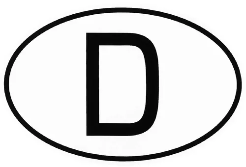 Deutschland D-Schild Kennzeichen D Schild Aufkleber 13,5 x 9 cm