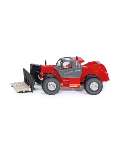 siku Manitou MHT10230 Teleskoplader 1:50 - Autos, LKW & Busse - Robustes Metall-Kunststoff-Modell mit voll funktionsfähigem Ladearm und großen Gummireifen, ideal für detailgetreue Spielszenarien.