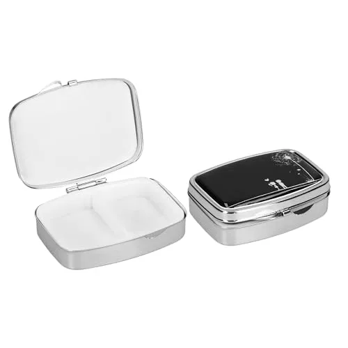 kwmobile 2x Edelstahl Tablettenbox mit 2 Fächern