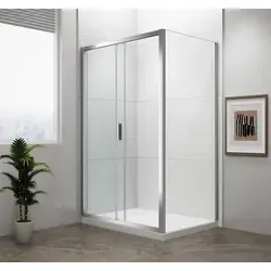 Easy Line Rechteckige Duschkabine 1300x900mm L/R Variante - Moderne Duschkabine mit 6mm Einscheibensicherheitsglas und chromfarbenen Aluminium-Profilen. Verstellbar um bis zu 2 cm, ideal für individuelle Anpassungen. Höhe von 190 cm sorgt für ein luftiges Raumgefühl.