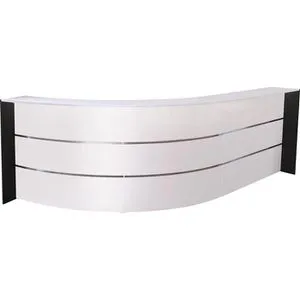 Kerkmann Empfangstheke BARI gebogen, weiß, anthrazit von Kerkmann