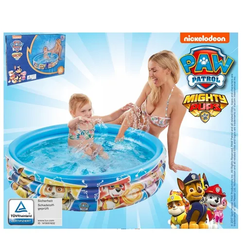 Paw Patrol Planschbecken 3-Ring – Kinderpool 100x 23cm Aufblasbares Babybecken