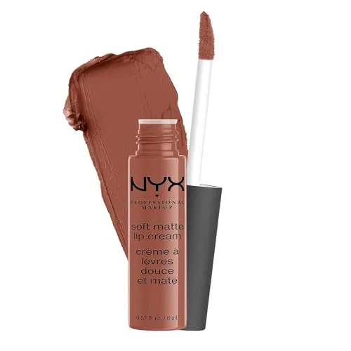 NYX Professional Makeup Lippenstift, Soft Matte Lip Cream, Cremiges und mattes Finish, Hochpigmentiert, Langanhaltend, Vegane Formel, Farbton: Leon