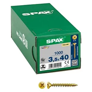 Spax Senkkopf Kreuzschlitz PZ 3,5 x 40 mm in gold von SPAX