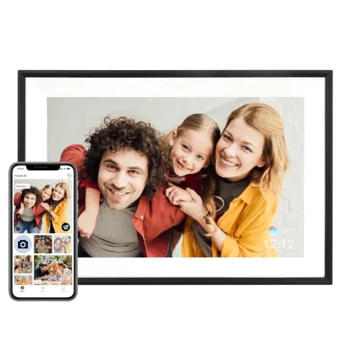 AEEZO Digitaler Bilderrahmen 10,1 Zoll WiFi, 32 GB Speicher