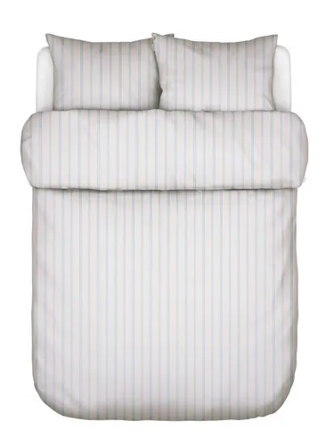 Marc O'Polo Home Bettwäsche Olin, 3-teilig in Blau mit Streifen - Elegante 3-teilige Bettwäsche aus 100% Baumwolle in Leinenoptik. Mit Wendefunktion und praktischem Reißverschluss für einfachen Bezug. Ideal für stilvolle Schlafzimmer.