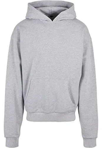 Build Your Brand Herren Kapuzenpullover Ultra Heavy Cotton Box Hoody, Farbe Grey, Größe 5XL