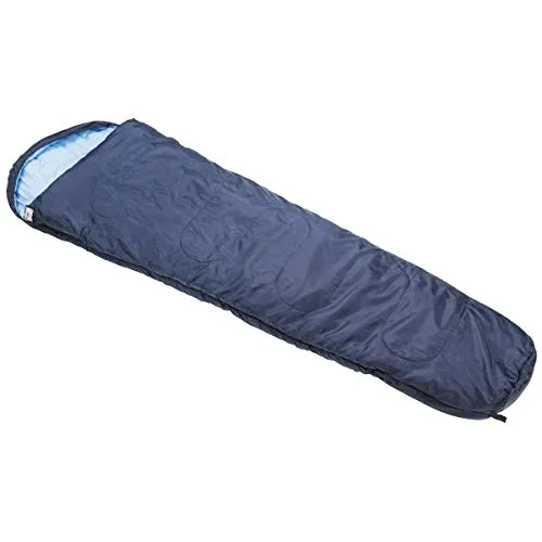 MFH Mumienschlafsack, 2-lagige Füllung (blau) - Mumienschlafsack für Temperaturen von -10°C bis +15°C, mit hervorragendem Wärmeschutz, verstellbarem Kopfteil und kompaktem Packmaß für einfache Mitnahme.