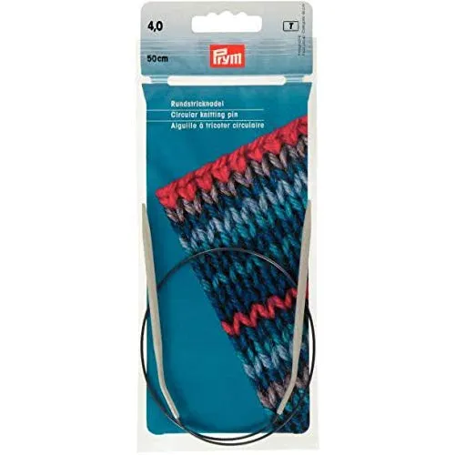 Prym 211261 Rundstricknadeln ALU 50 cm 4,00 mm grau
