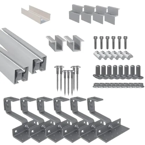 Kleines Kraftwerk Balkonkraftwerk Halterung Ziegeldach – Aluminium 4 mm, statisch geprüft, Made in Germany