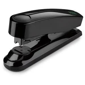 novus Heftgerät B4 FC RE+NEW schwarz - Umweltfreundliches Vollmetall-Heftgerät mit flachen Klammern für platzsparendes Heften und mehr Sicherheit