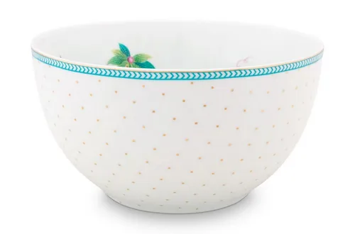 PiP Studio Schale Jolie Flowers Dots Gold Bowl 15 cm, Porzellan, (Schüsseln & Schalen), Bowl Jolie Flowers Dots Gold 15cm