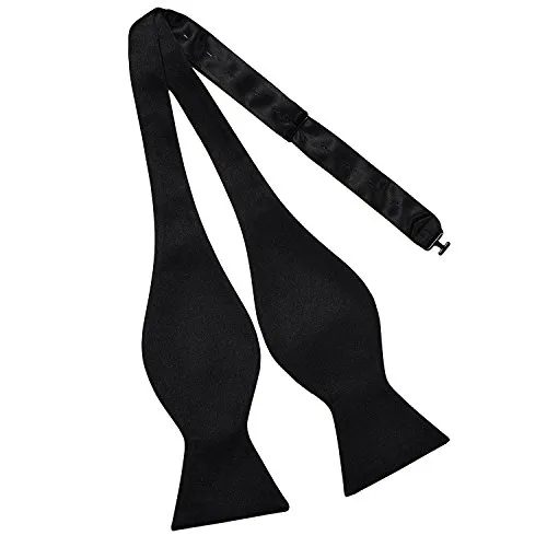 DonDon Herren Fliege zum Selberbinden Schleife Querbinder passend zu Anzug und Smoking - Schwarz