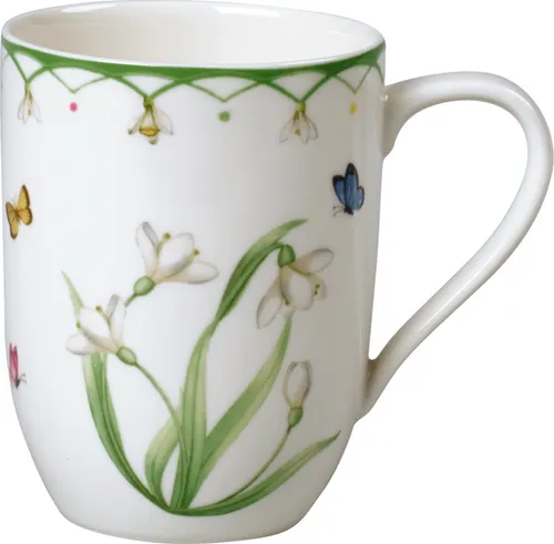 Villeroy & Boch Colourful Spring Kaffeebecher 340 ml - Thermobehälter aus hochwertigem Premium Porzellan, spülmaschinenfest und mikrowellensicher, ideal für stilvollen Kaffeegenuss im Alltag und Gastronomie.
