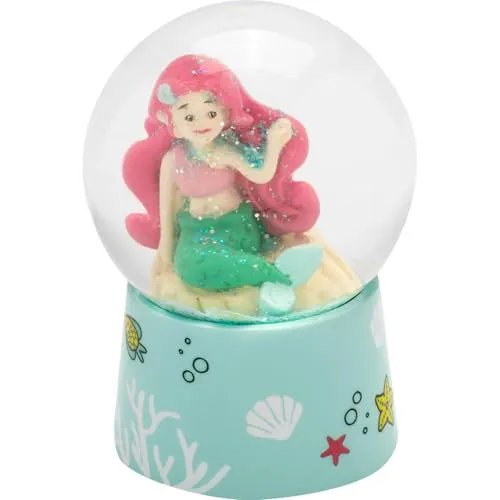 Gruss & CO Traumkugel Motiv Meerjungfrau | Kugel zum Schütteln, aus bruchsicherem Acryl, Figur als Polyresin, Höhe 6,5 cm | Geschenk für Kinder, Jungen, Mädchen, Geburtstag | 74111