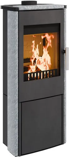 Haas + Sohn Kaminofen MONTEGROTTO easy, tief-scharz, Serpentino, Zeitbrand