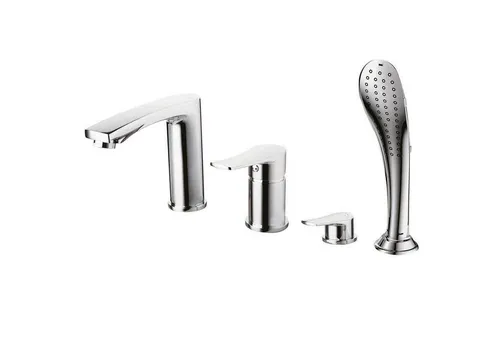 PaulGurkes Wannenrandarmatur 4-Loch Badewannen Armatur - Armaturen aus massivem Messing mit hochwertiger Verchromung, Einhandmischer und langlebiger Keramikkartusche für eine elegante Badewannenmontage.