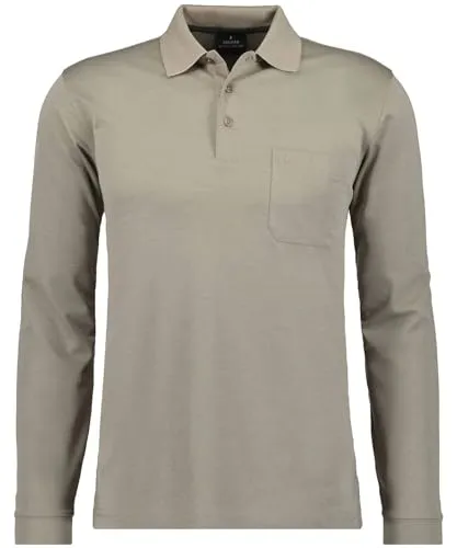 RAGMAN Langarm-Poloshirt Beige XXL von RAGMAN