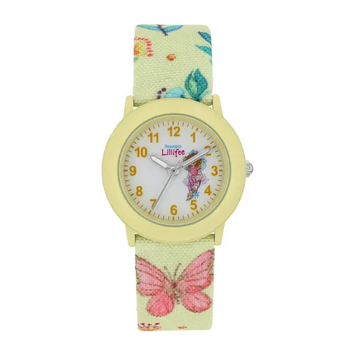 Prinzessin Lillifee Armbanduhr für Mädchen - Stylische Kinderquarzuhr mit Textilarmband, 3 bar wasserdicht und in Geschenkbox, ideal für kleine Prinzessinnen.