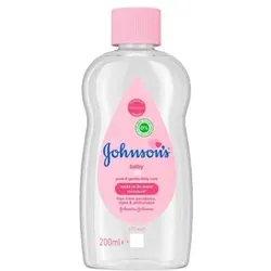 Johnson's Baby-Olivenöl 200ml - Hautpflege für die ganze Familie, mit Kokosnussöl für weiche, gesunde Haut. Klinisch nachgewiesene Milde Formel, frei von Farbstoffen und Parabenen.