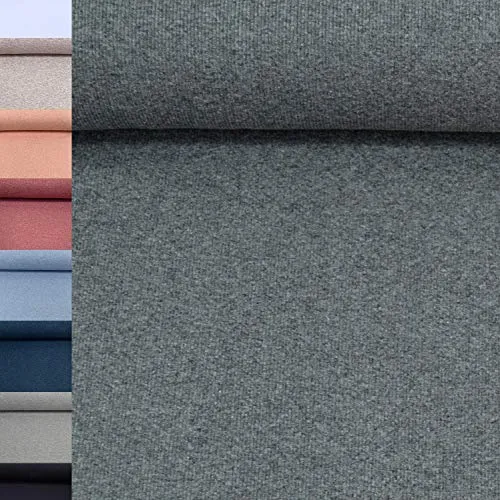 MAGAM-Stoffe Laura Bündchenstoff Grobstrick Uni Oeko-Tex Meterware 50cm (38. Meliert Dunkelgrau)