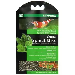 Dennerle Crusta Spinat Stixx 30 g - vitalstoffreiche Futterergänzung für Garnelen, 100% natürlicher Spinat für Gesundheit und Farbenpracht im Aquarienbecken