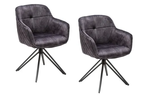 Sitheim-Europe Drehstuhl Utopia Drehbarer Stuhl Samt, Retrostil (Set, 2 Stück) (2 St), Ein schöner Stuhl für Ihre Küche oder Ihr Esszimmer
