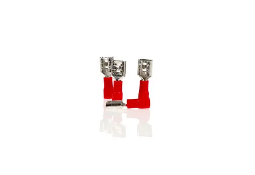 alca Kabelverbinder-Sortiment Flachsteckhülsen rot 6,3mm 10St. 0,5-1,5mm² AWG 22-16 teilisoliert, 10-tlg.