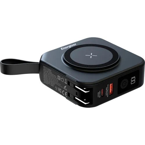 Energizer Power Bank Max 10000mAh USB-C Quad Portable - Powerbank mit 10000 mAh, ideal für unterwegs, mit schneller 15 W Ladeleistung und kompaktem Design für maximale Portabilität.