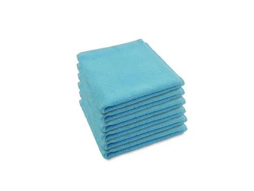 Seiftuch 30x30 cm Set 6 Stück türkis ca. 500 g/m² Waschlappen mini Handtuch