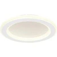 Deckenlampe LED mit Crystal-Sand Effekt, 30 cm - Moderne Deckenleuchte in Weiß, mit einzigartigem Crystal-Sand Effekt und 18W LED, ideal für stimmungsvolle Beleuchtung im Wohnzimmer.