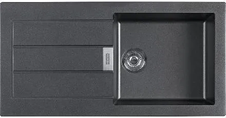 Franke Sirius 2.0 Tectonite-Spüle S2D 611-100, 100x50 cm in Schwarz