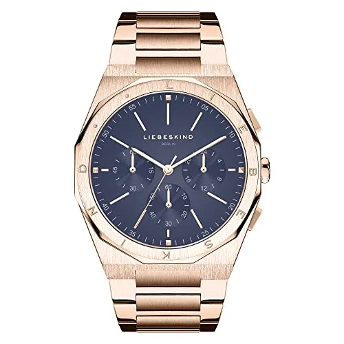 Liebeskind Berlin Chronograph LT-0348-MC IP roségold - Armbanduhren für Damen, elegante Damenuhr mit teilmattiertem Edelstahlgehäuse in IP Roségold und kratzunempfindlichem Mineralglas – ein perfektes Fashion-Statement.