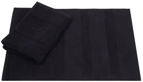 Betz Badematte 2er Set Badvorleger Deluxe Größe 50 x 68 cm, strapazierfähig, Baumwolle, rechteckig, unbeschichtet