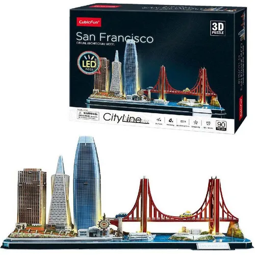 Cubicfun 3d Puzzel City Line San Francisco LED (90 Teile) (2011412)