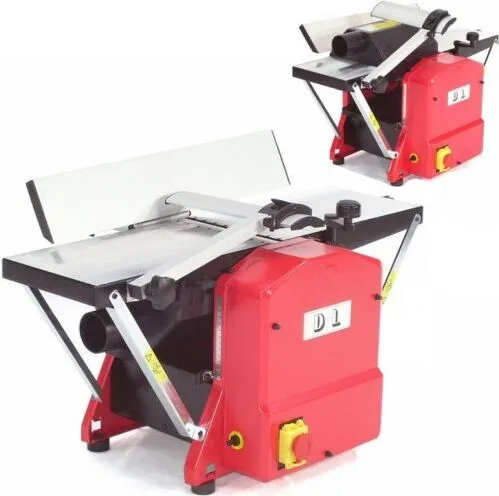 2in1 Abricht- + Dickenhobelmaschine 204mm 1350W - Elektrohobel, kompakte 2in1 Maschine mit 1350W Motor, ideal für präzises Hobeln und Dicken von Holz, ausgestattet mit XXL-Abrichttisch und stufenlos verstellbarem Parallelanschlag.