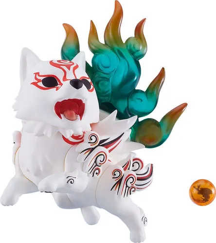 Okami Figur: Shiranui Nendoroid Actionfigur 10cm - Merchandising, detailgetreue Nendoroid Actionfigur von Shiranui aus dem beliebten Videospiel Okami, perfekt für Sammler und Fans.