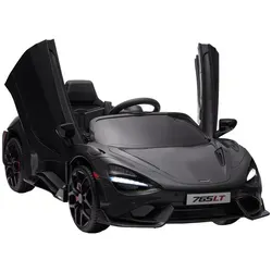 Aiyaplay Kinder-Elektroauto, Schwarz - Kinder-Elektrofahrzeuge mit eleganten Flügeltüren und sanfter Anfahrtechnik für sichere Fahrten. Bis zu 1 Stunde Fahrvergnügen, wahlweise per Fernbedienung oder manuell.