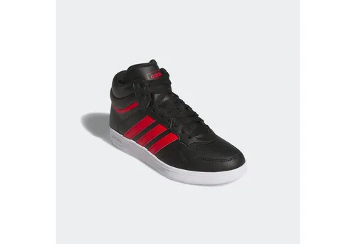 adidas Sportswear HOOPS MID 4.0 KIDS Sneaker - Sportliche Sneaker für Kinder in Core Black, Better Scarlet und Cloud White. Knöchelhoch mit Gummi-Laufsohle für optimalen Halt beim Laufen.