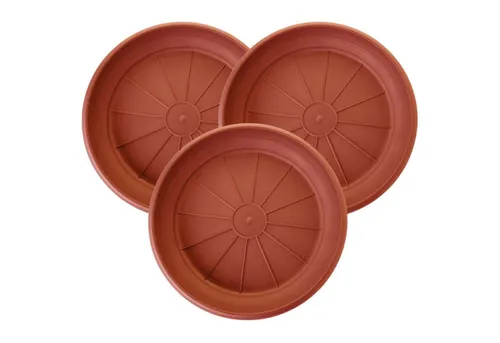 Centi Pflanzkübel Untersetzer rund terracotta 34 cm stabil (3er-Set)