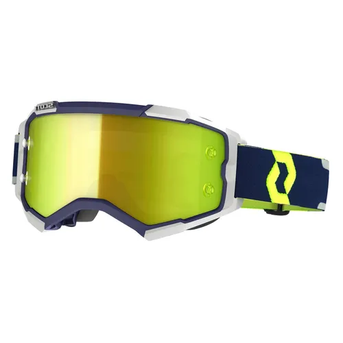 Scott Fury Motocross-Brille, Blau/Grau - Einheitsgröße - Sportbrillen mit innovativem Linsenverriegelungssystem und 3-lagigem Gesichtsschaum für maximalen Komfort und Halt beim Motocross.