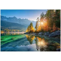 Wallarena Fototapete Landschaft Gebirge Blau 300x210 cm - Hochwertige Vlies-Fototapete mit beeindruckendem 3D-Effekt, ideal für Wohnzimmer und Schlafzimmer, inklusive Kleister und einfacher Montageanleitung.