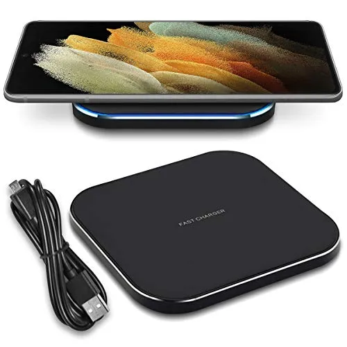 QI Induktive Ladestation 15W - Schnelles & sicheres kabelloses Laden kompatibel mit Samsung Galaxy S25 S24 S23 S22 S21 Plus Ultra FE Ladegerät