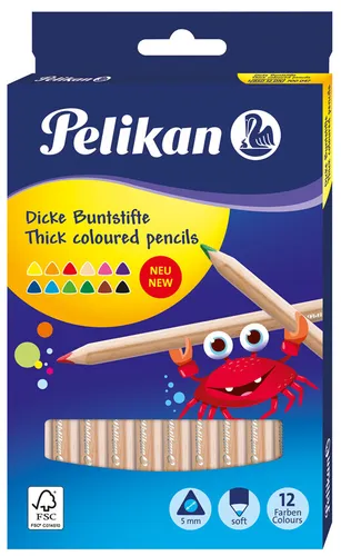 Pelikan Dreikant Buntstifte Jumbo 12er Kartonetui